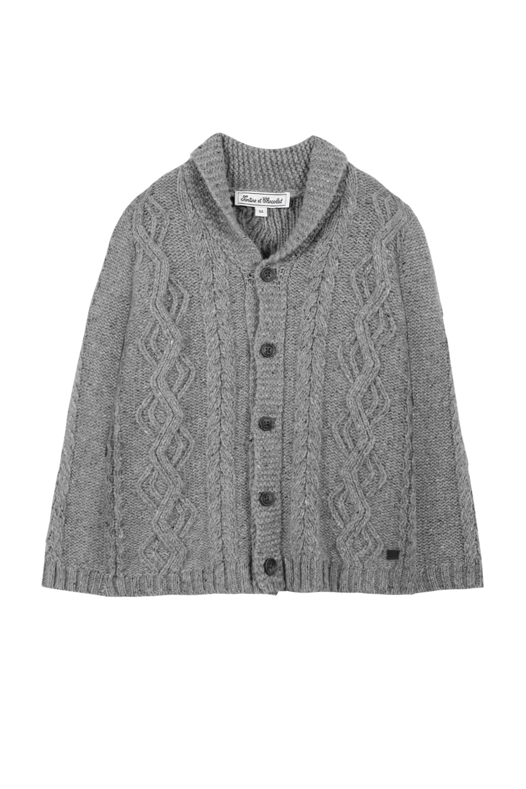 Cardigan - Blue Greye Knitwear braided