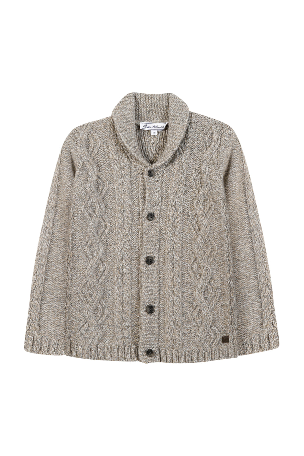 Cardigan - Brown Knitwear braided