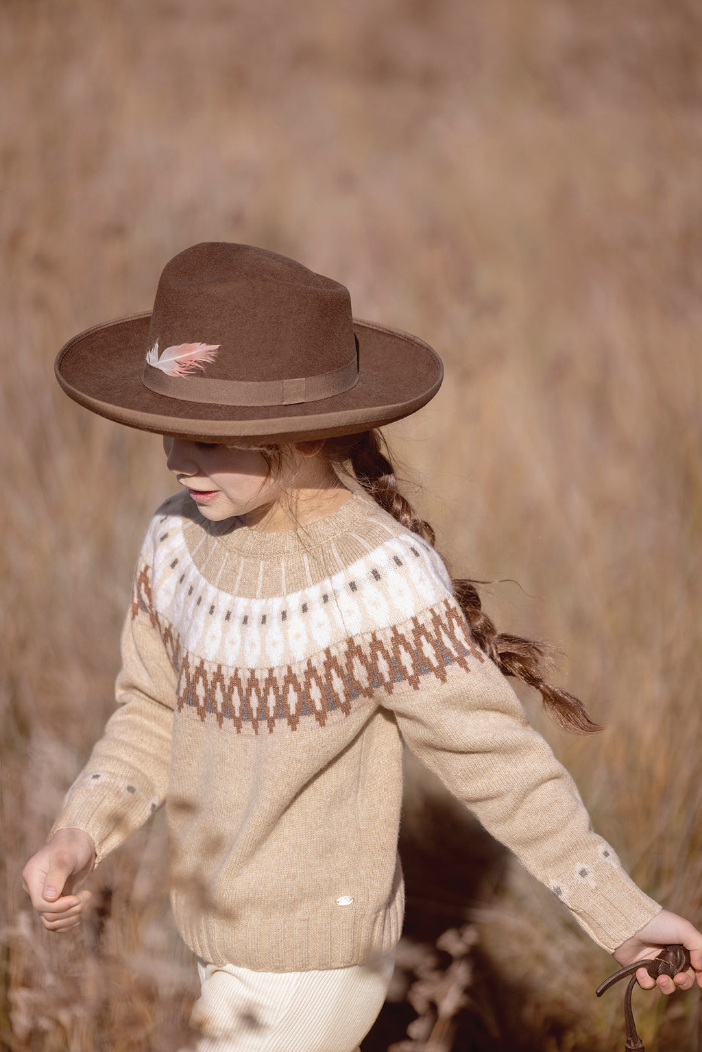 Sweater - Beige jacquard