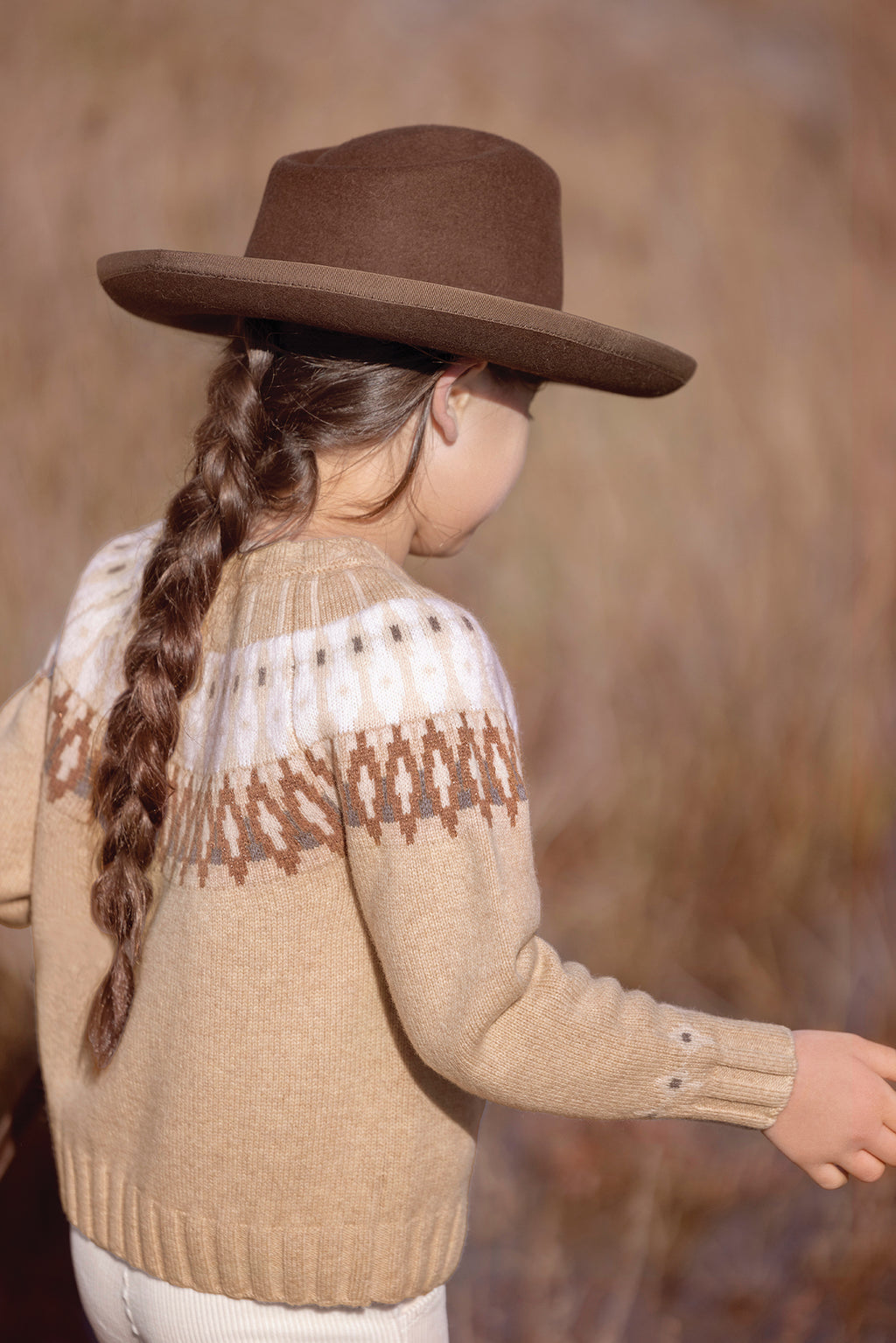 Sweater - Beige jacquard