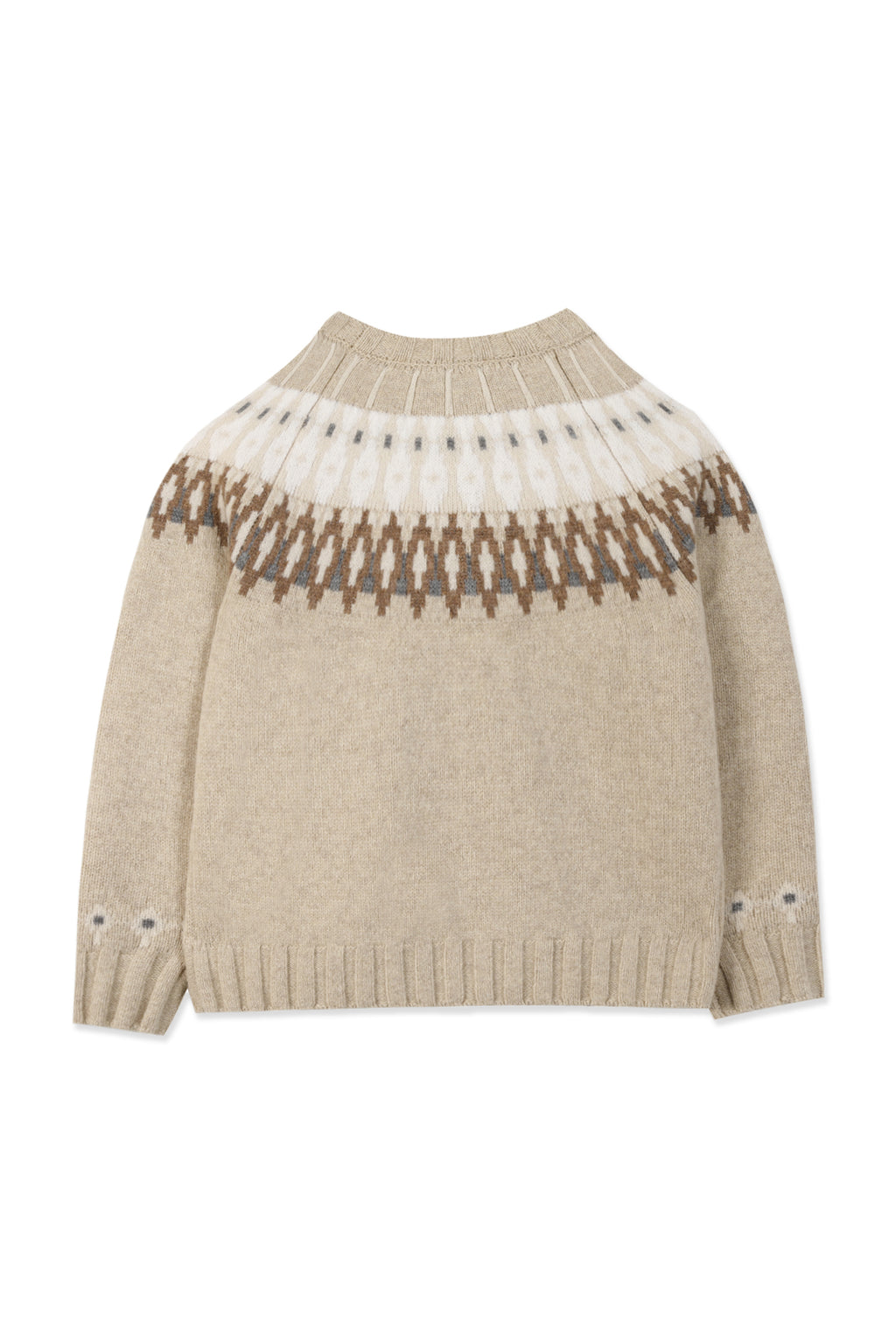 Sweater - Beige jacquard