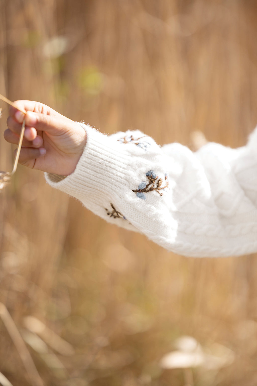 Cardigan - Madreperla  Ricamo fiorito