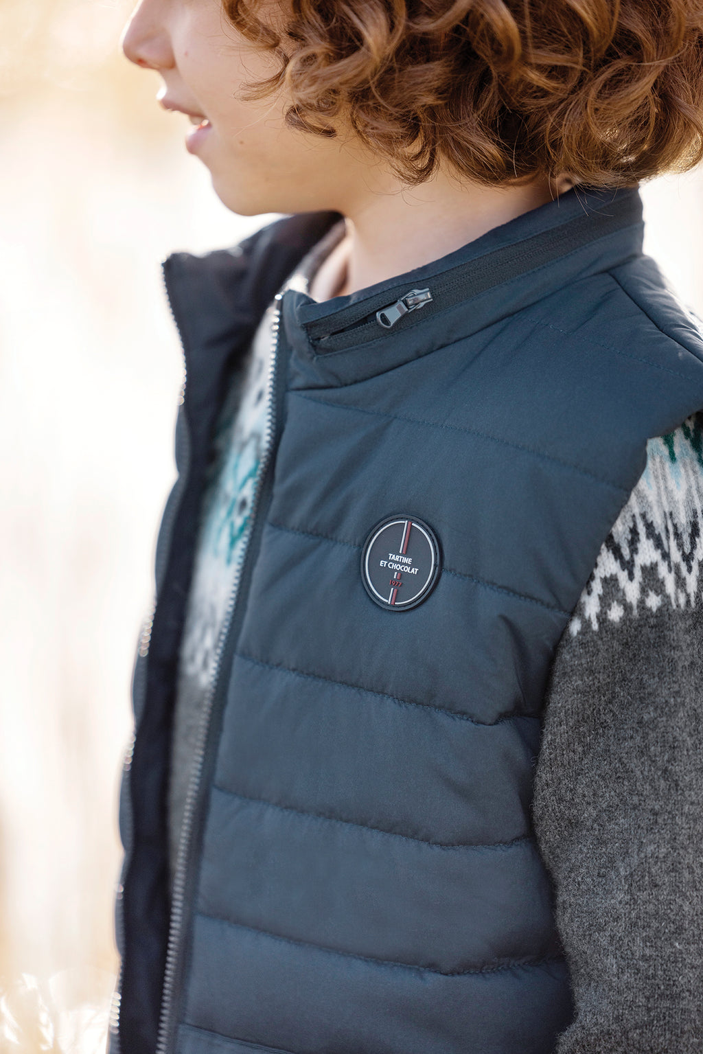 Down jacket - sleeveless Navy Tc