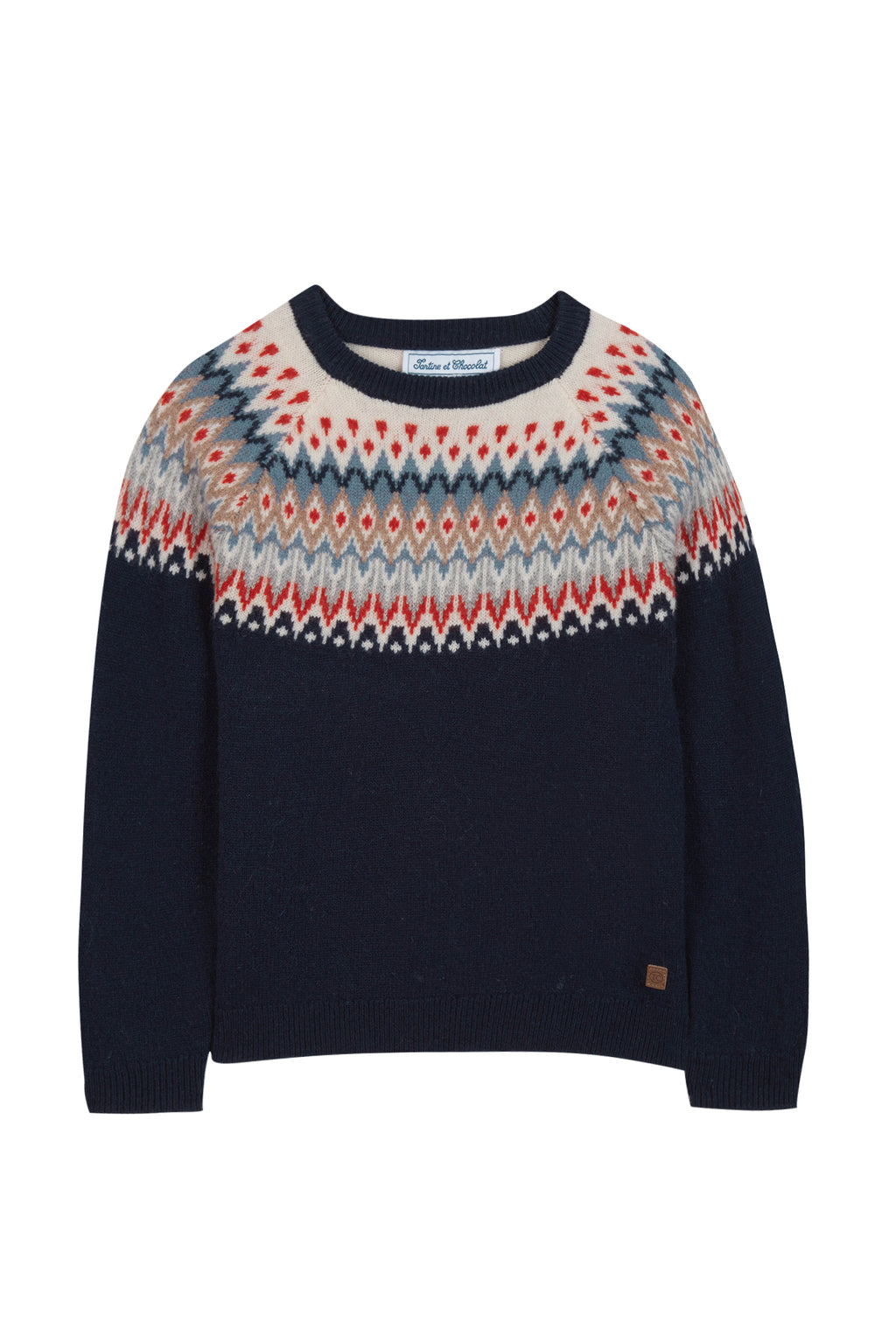 Sweater - Navy jacquard