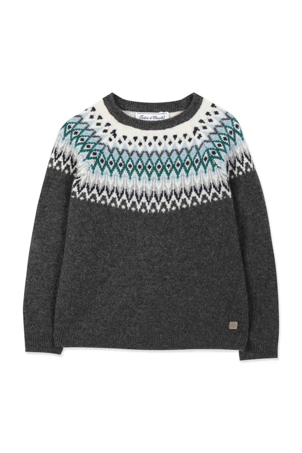 Sweater - Grey anthracite jacquard