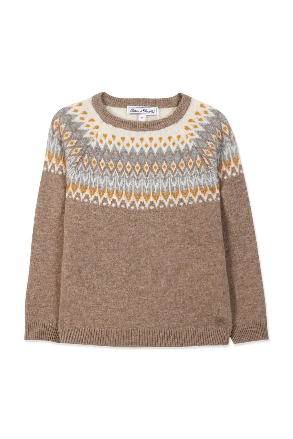 Pull - Marron jacquard