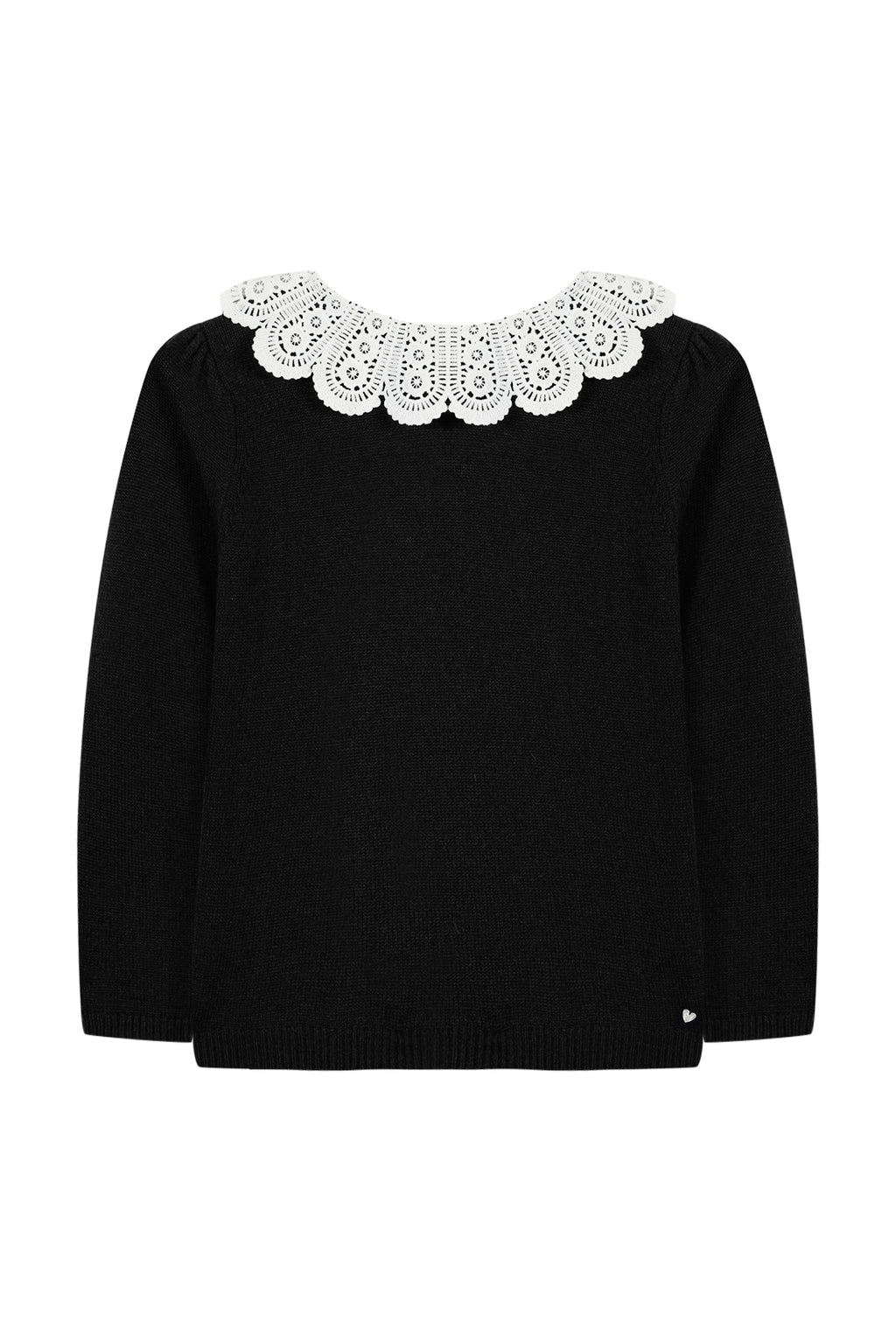 Pull - Marine col dentelle