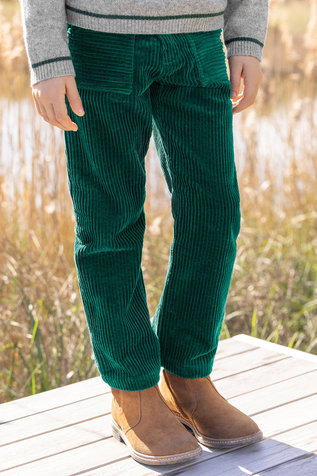 Trousers - Green Corduroy