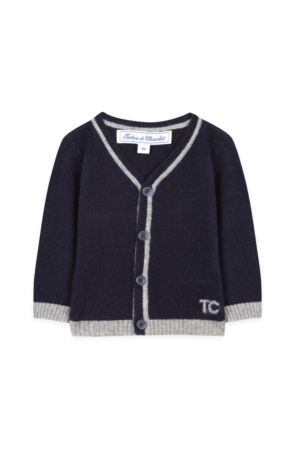 Cardigan - Cashmere Navy Tc