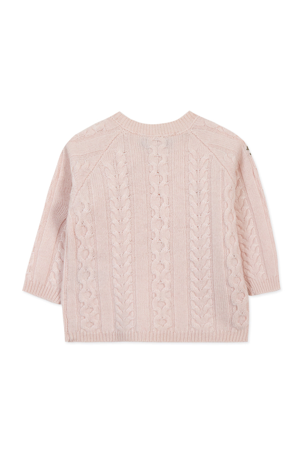 Pull - Rose pâle broderie fleurie