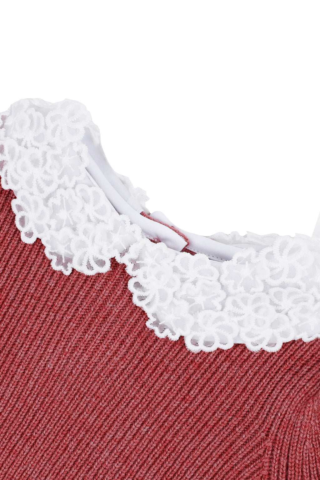 Sweater - Pink Collar braid Embrodery