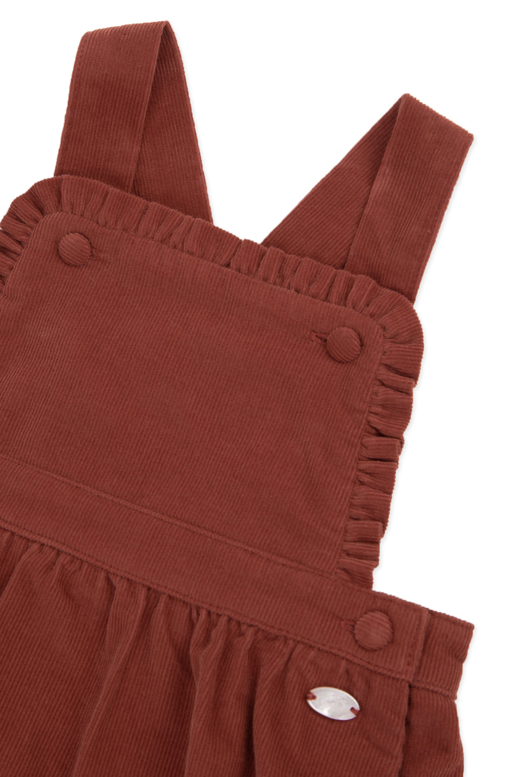 Dungaree - Red Velvet Rolling detail