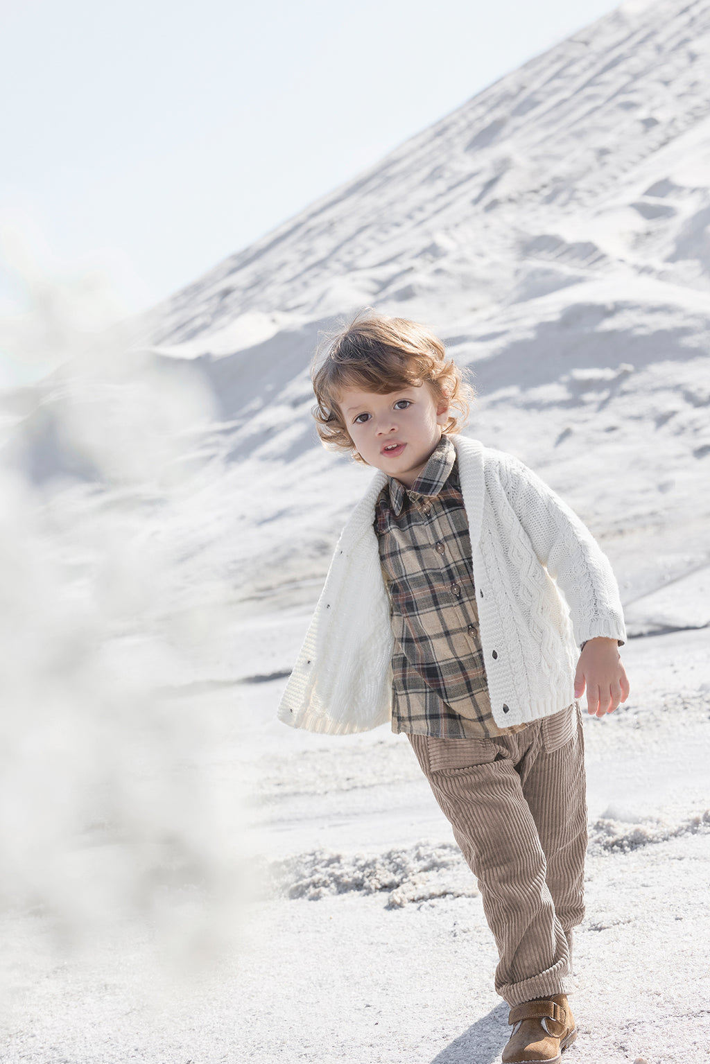 Gilet - Ecru maille tressée