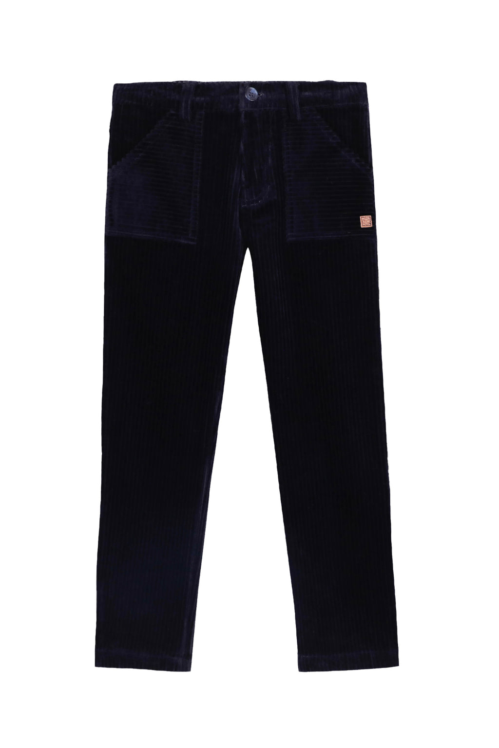 Pantaloni - Blu navy Velluto a coste