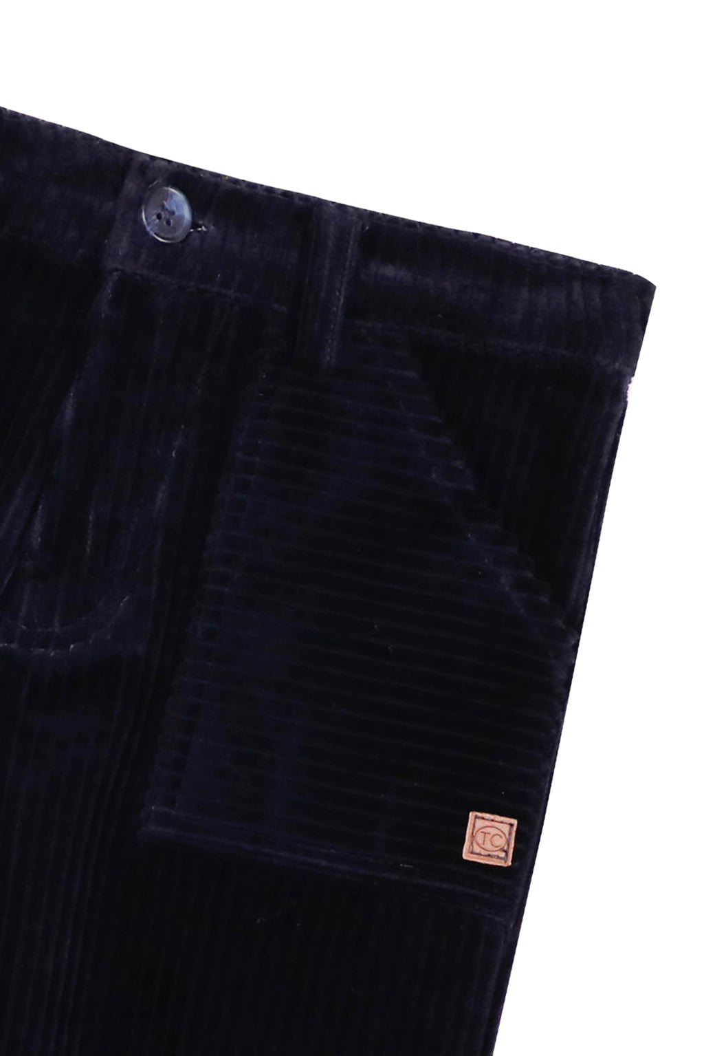 Pantaloni - Blu navy Velluto a coste