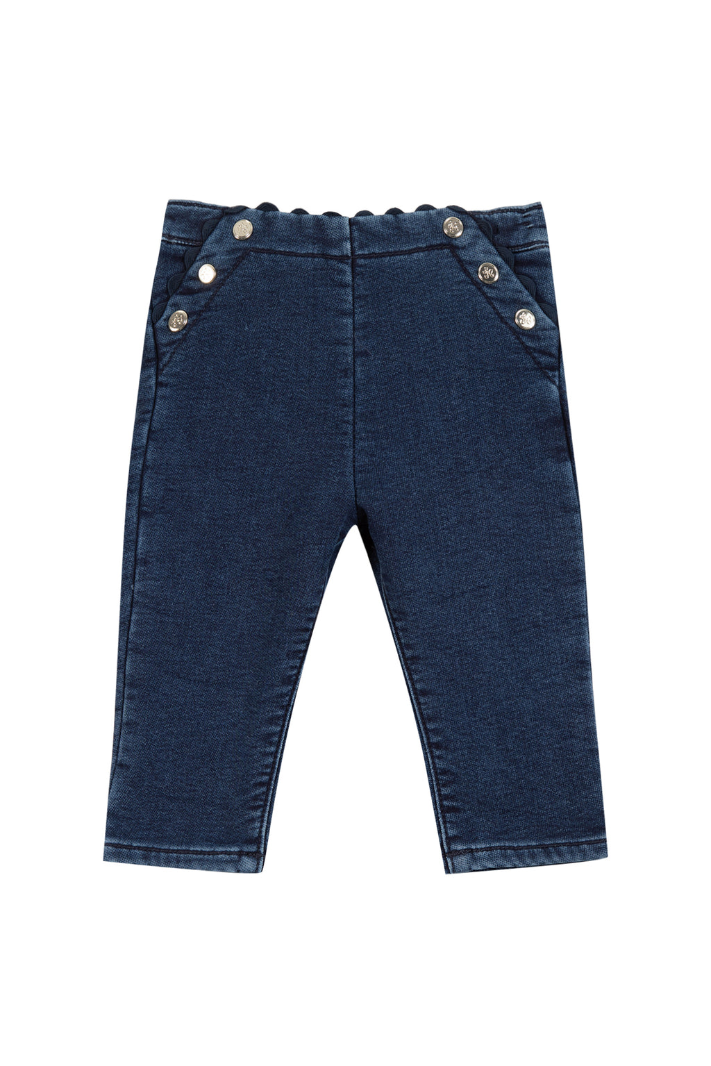 Broek - Navy details Gouden