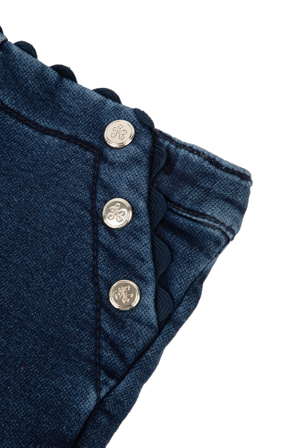 Broek - Navy details Gouden