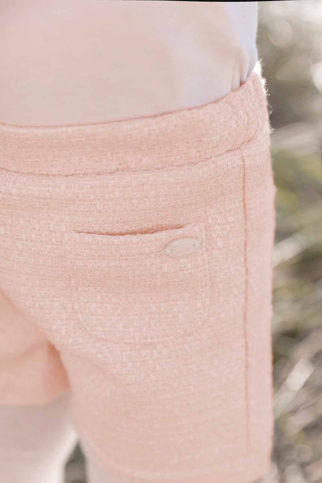 Short - Pale pink tweed