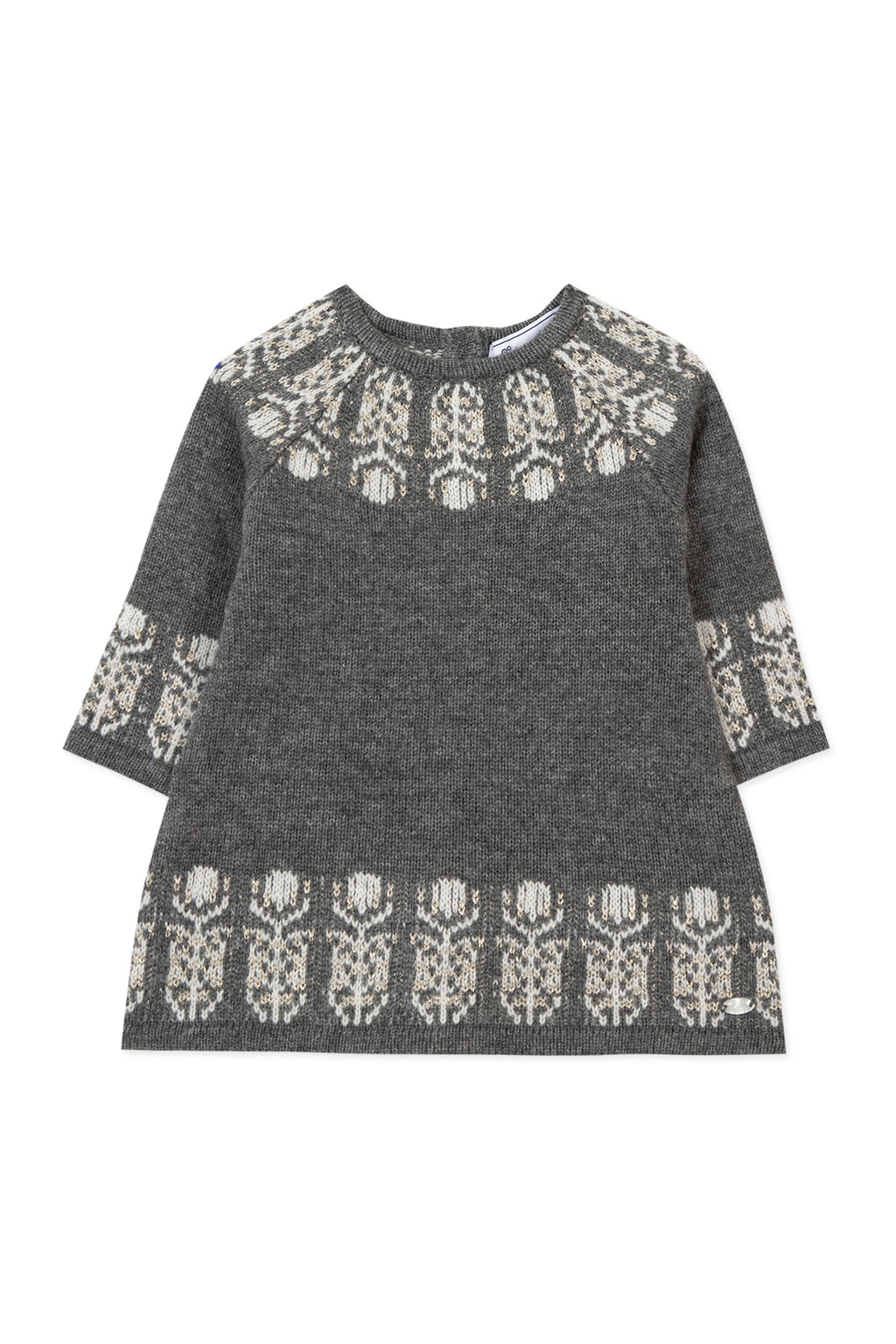 Dress - Grey Wool Print