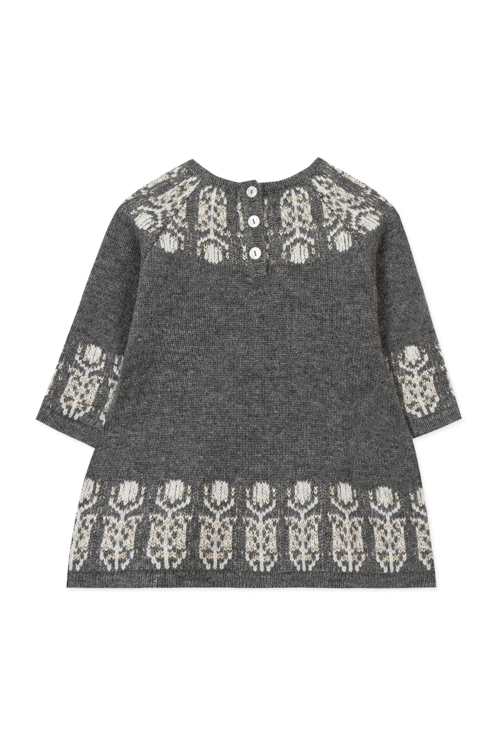 Dress - Grey Wool Print