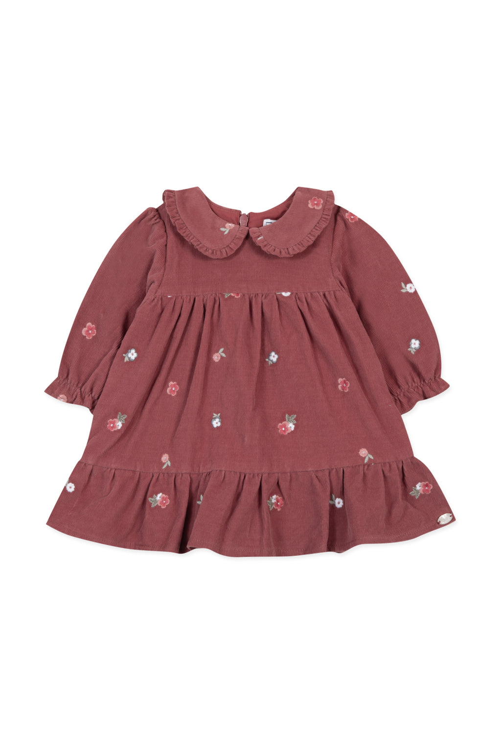 Dress - Pink Velvet Peter pan collar