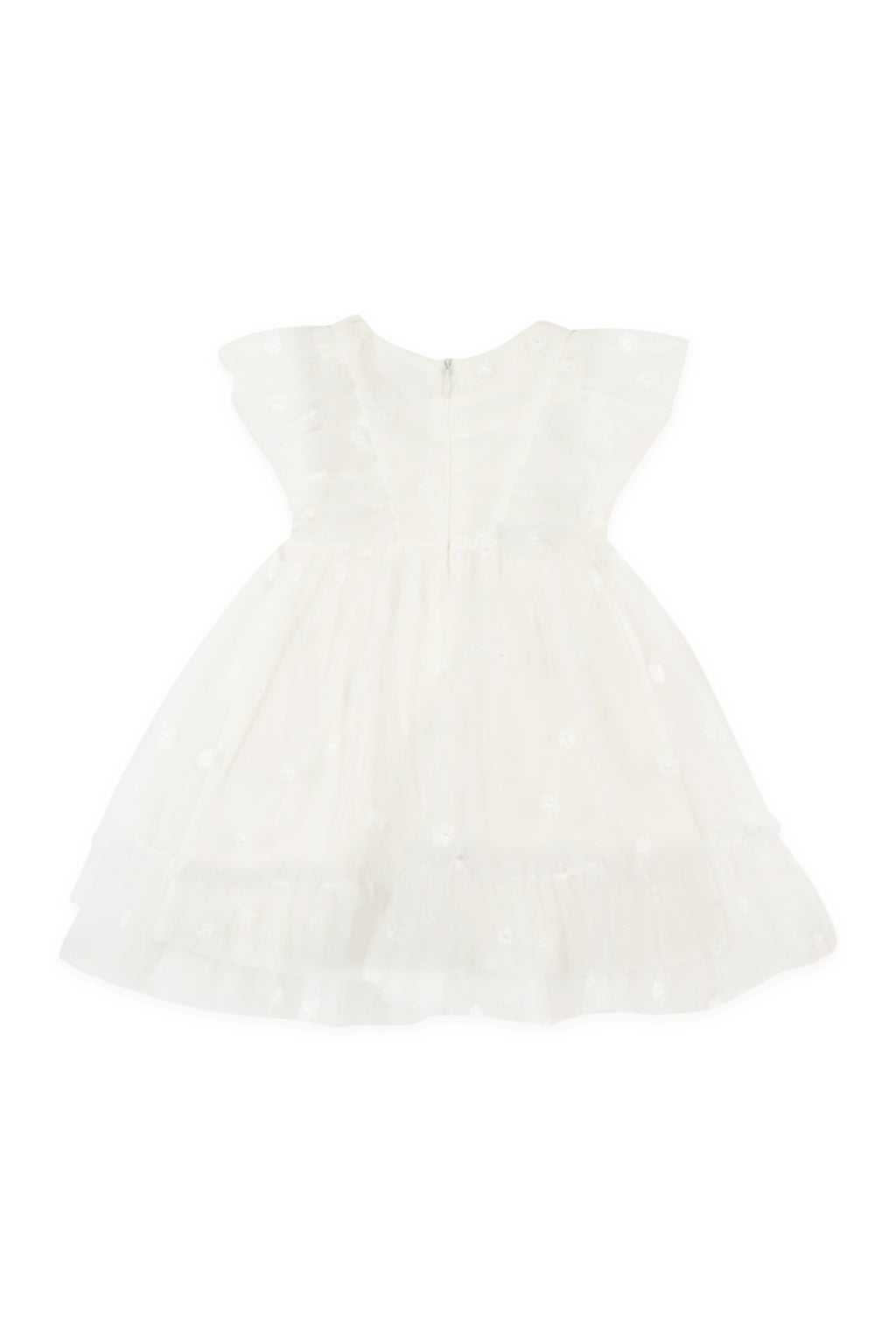 Dress - Tulle pearly flowers