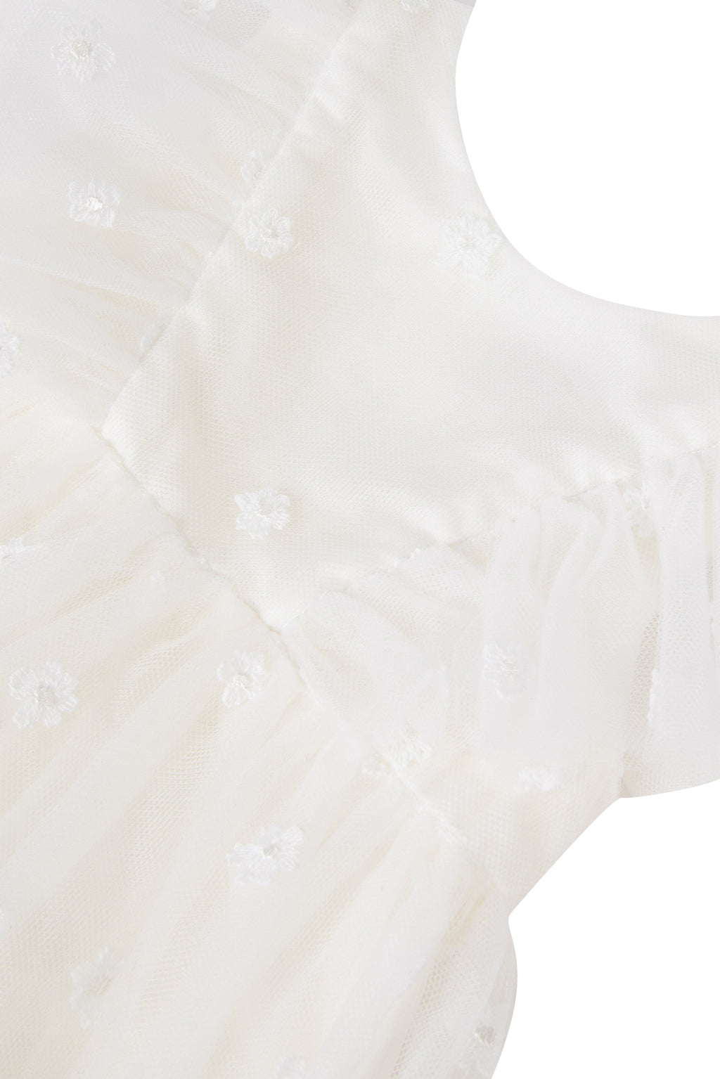 Dress - Tulle pearly flowers