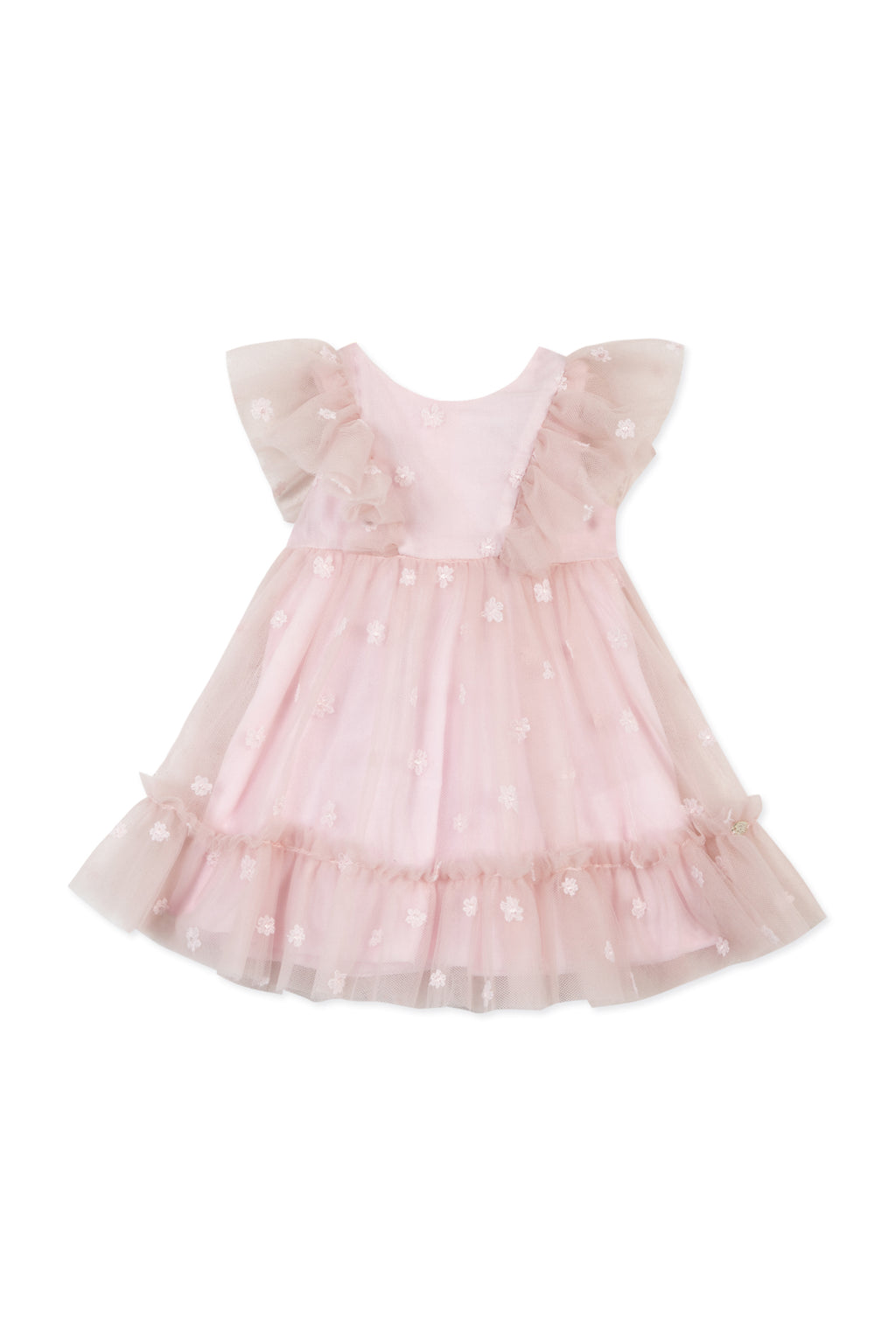 Dress - Tulle Flowers Pale pink