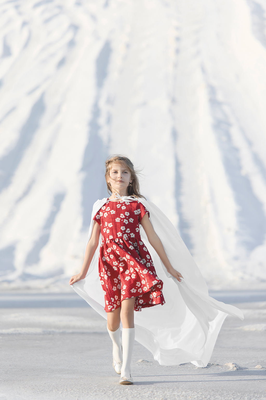 Vestido - Jacquard Florido Rojo