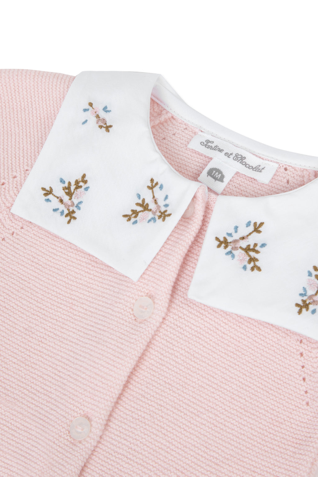 Completo lungo - Rosa pallido Colletto Plastron