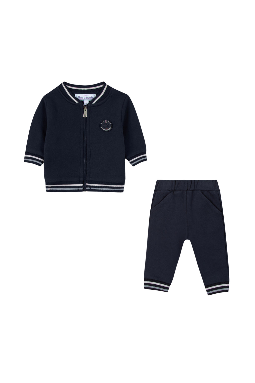 Outfit Jogginganzug - Baumwolle Marineblau