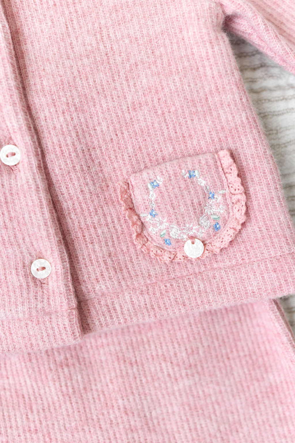 Outfit Long - Cotton Pink Embrodery