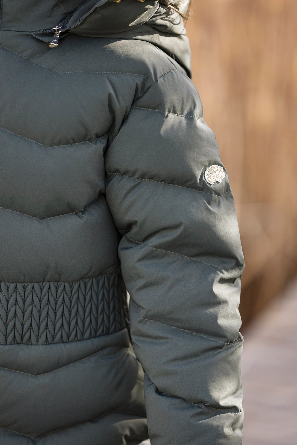 Down jacket - Grey anthracite Imitation fur