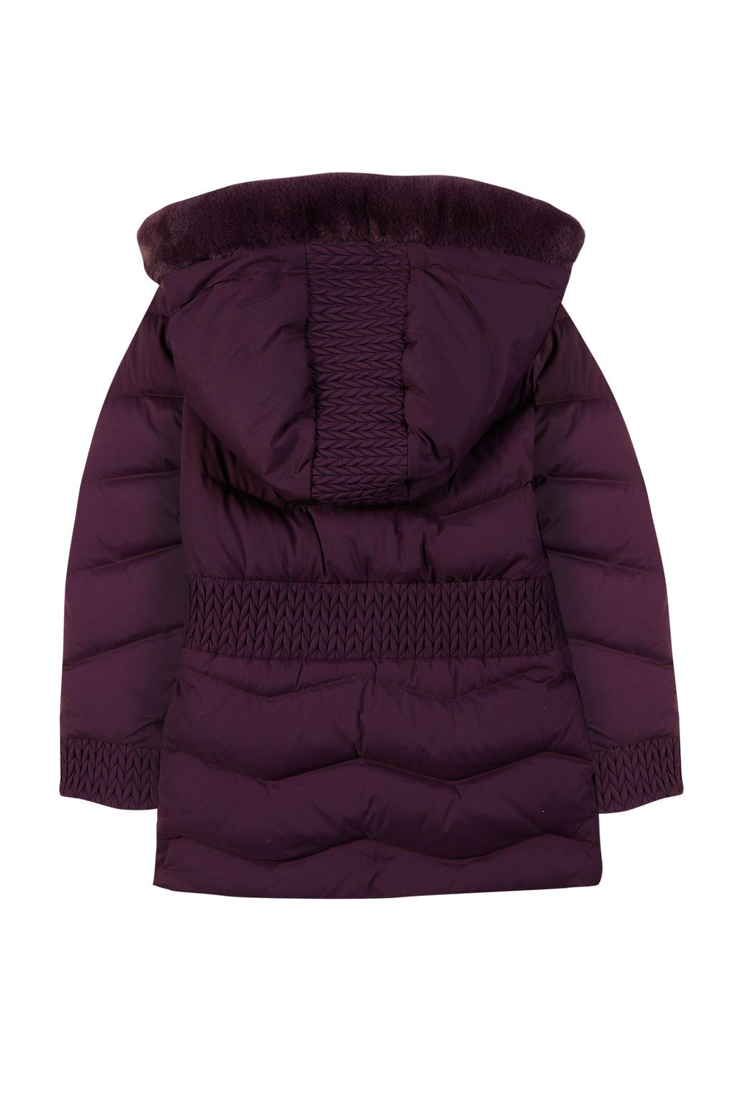 Down jacket - Purple Imitation fur