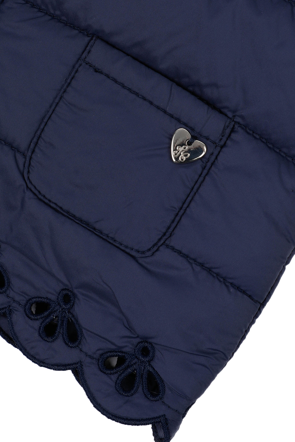 Down jacket - Navy Embrodery English