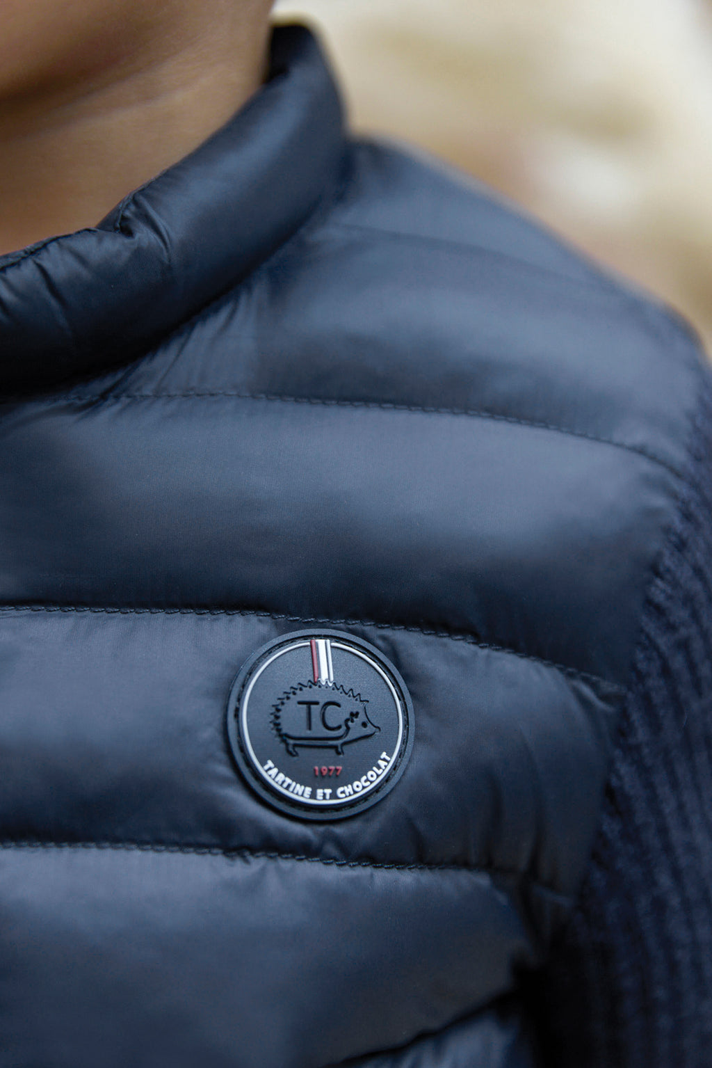 Down jacket - Navy Bi Materials