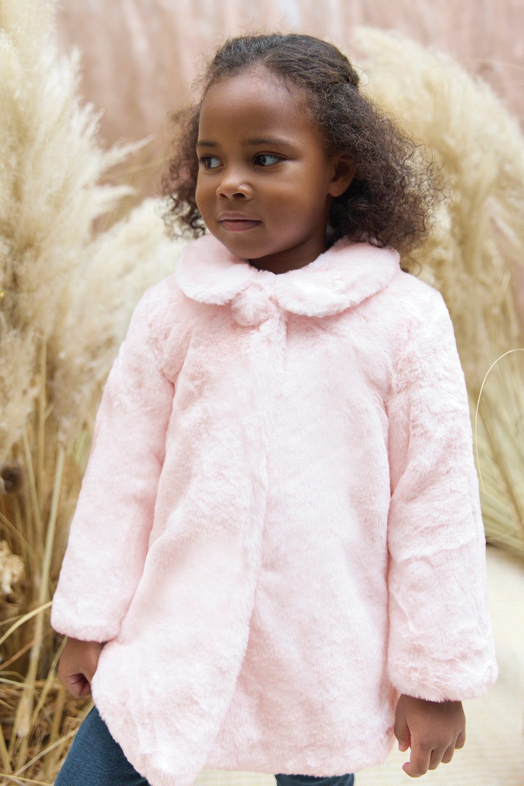 Coat - Pale pink Imitation fur