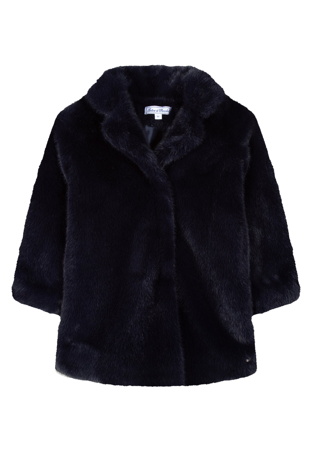 Coat - Imitation fur Navy