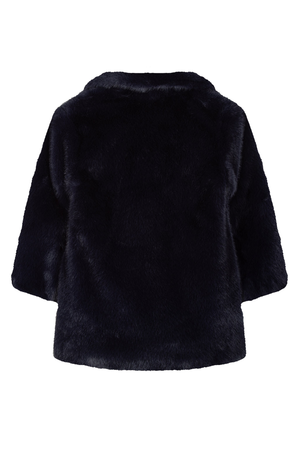 Cappotto - Imitazione Pelliccia Blu navy