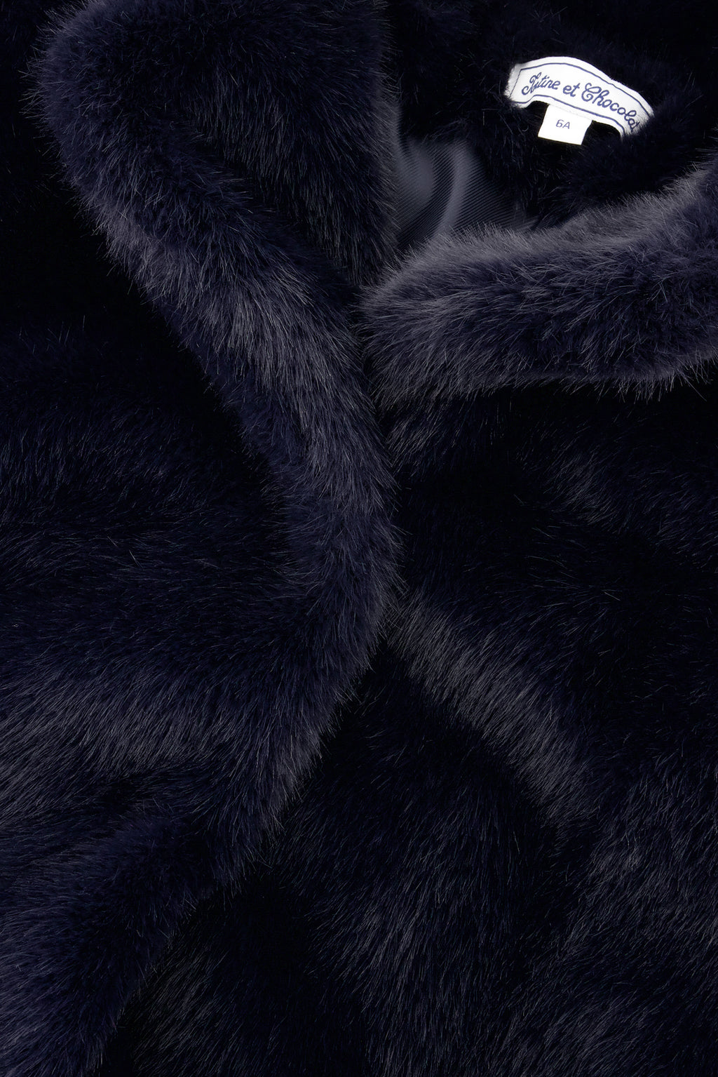 Coat - Imitation fur Navy