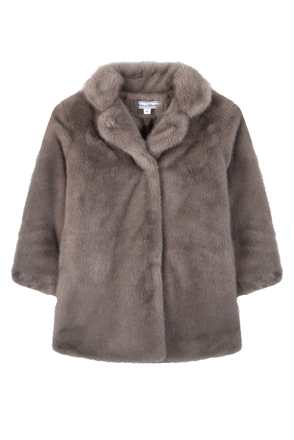 Manteau - Imitation fourrure taupe