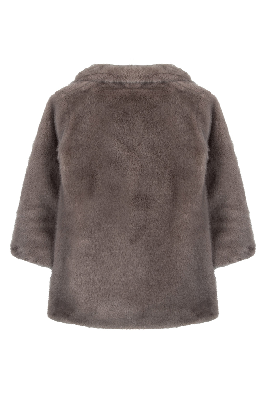 Coat - Imitation fur Taupe