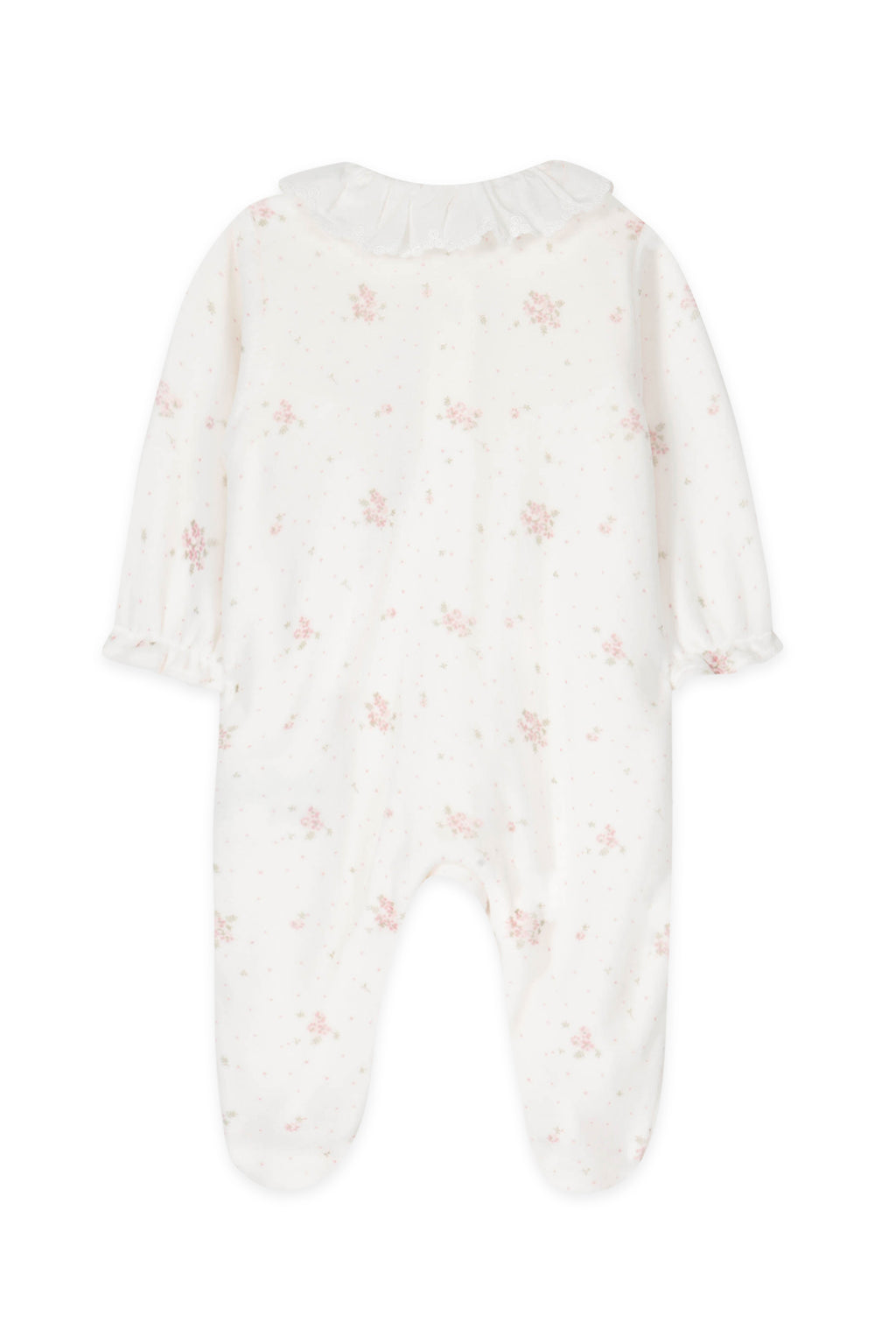 Pajamas - Velvet White Print flowery