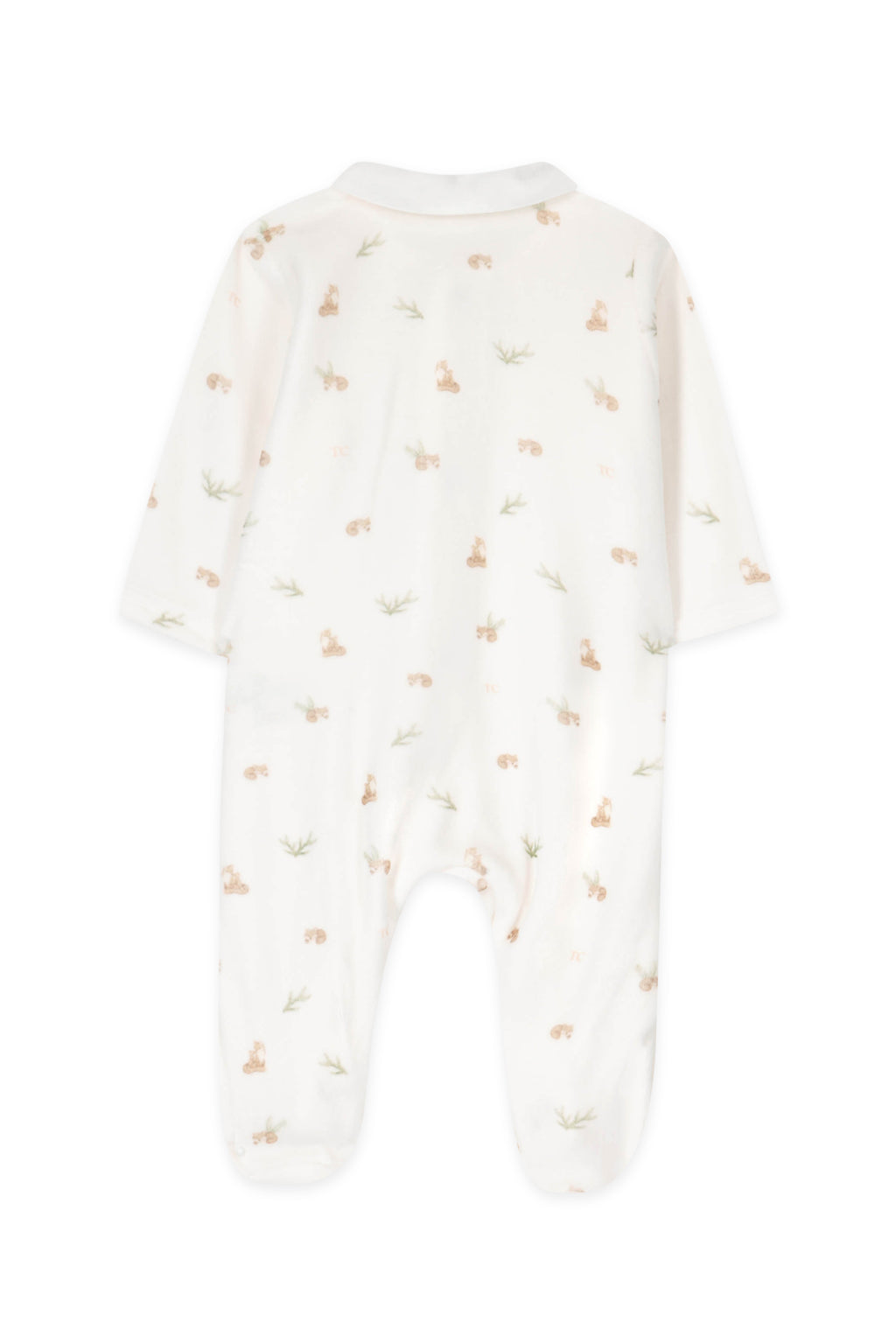 Pajamas - Sand Velvet Print fox