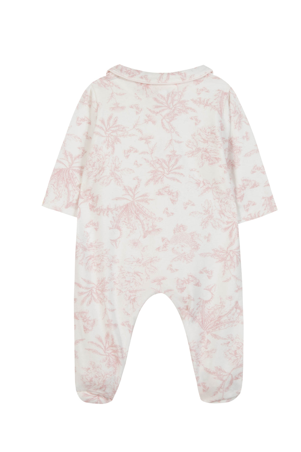 Pijama - Terciopelo Estampado inspiración Toile de Jouy Rosa pálido