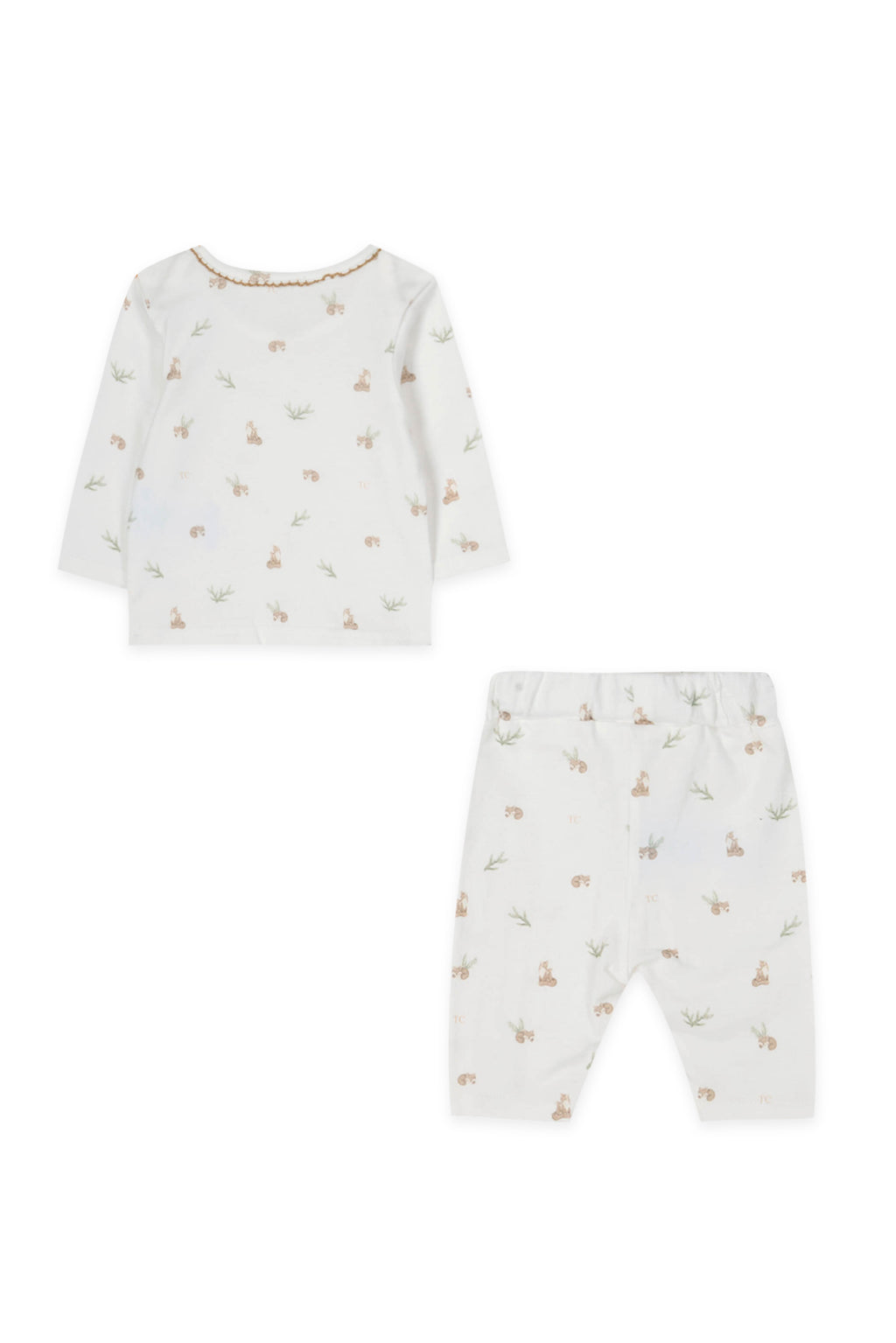 Pajamas two pieces - sand Print fox