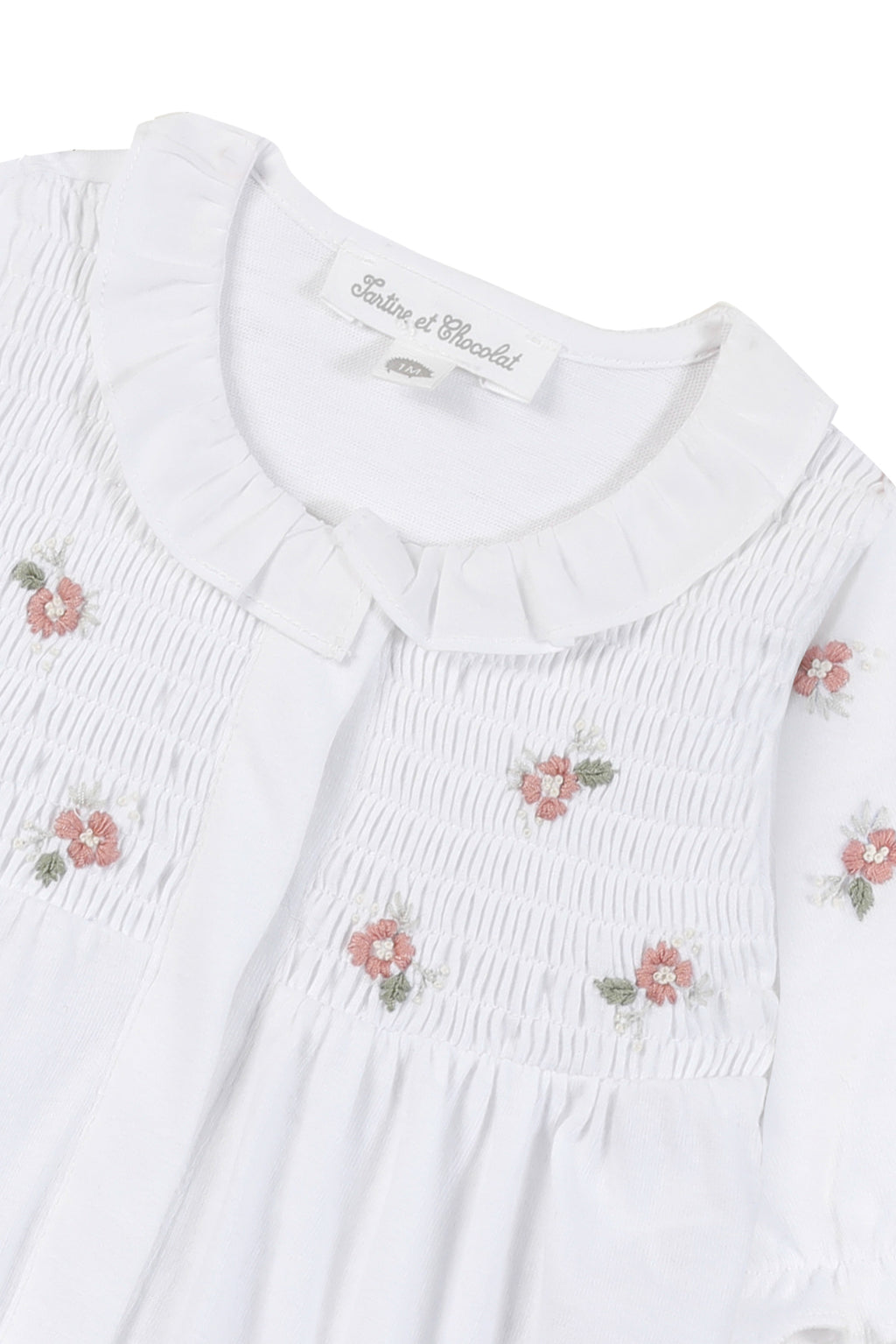 Pajamas - White Embrodery flowery