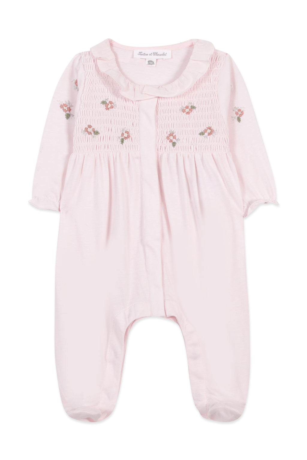 Pajamas - Pale pink Embrodery flowery