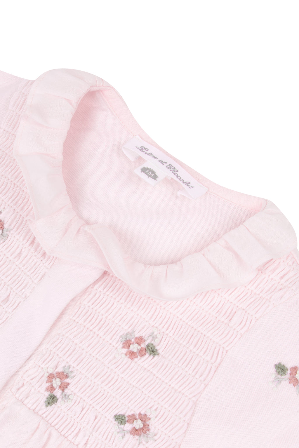 Pajamas - Pale pink Embrodery flowery