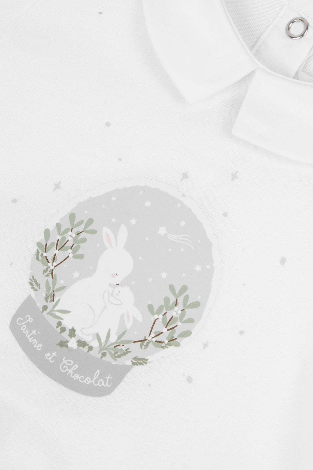 Pyjama - Blanc illustration boule de neige